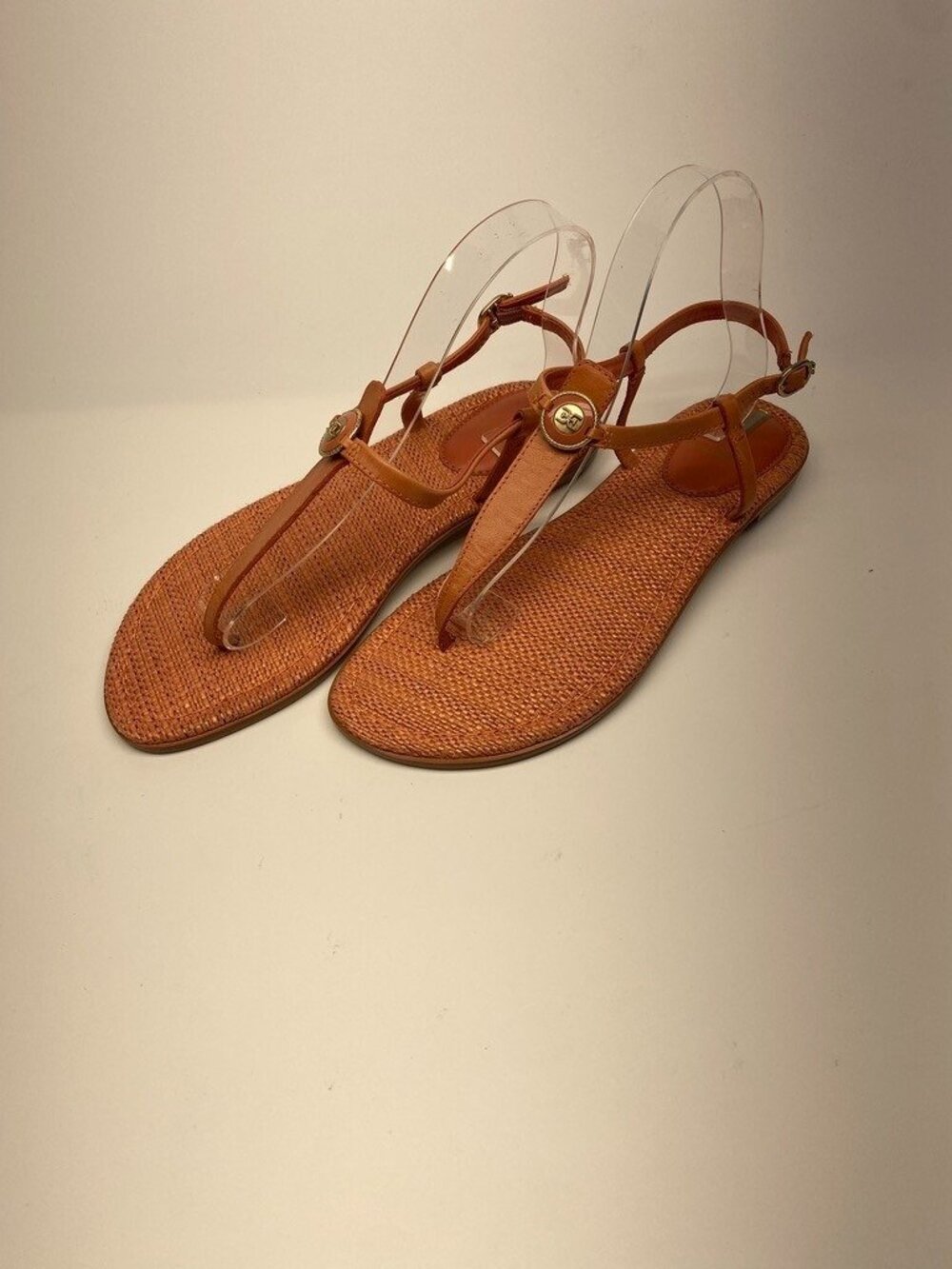 Sam Edelman Womens Gigi Signet T-Strap Flat Sandals Sz 9